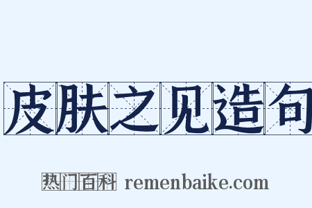 皮肤之见造句是什么意思的图片